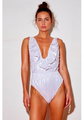 SWIMSUIT METALIZED SILVER